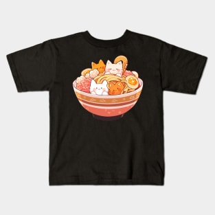 cat in ramen Kids T-Shirt